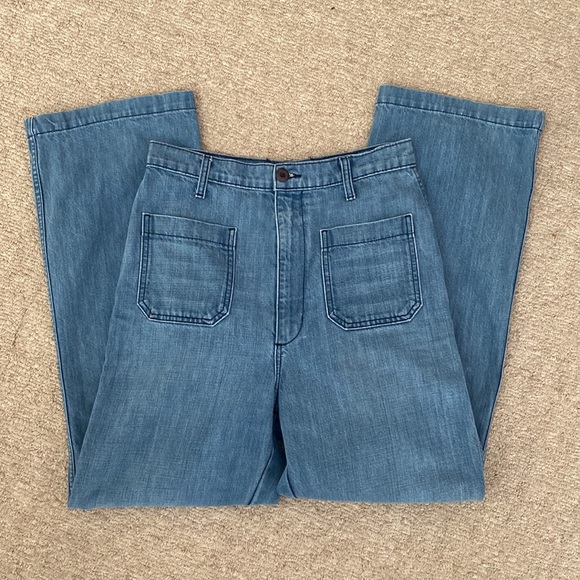 Doen Blue Flare & Wide Leg Jeans - Picture 6 of 14